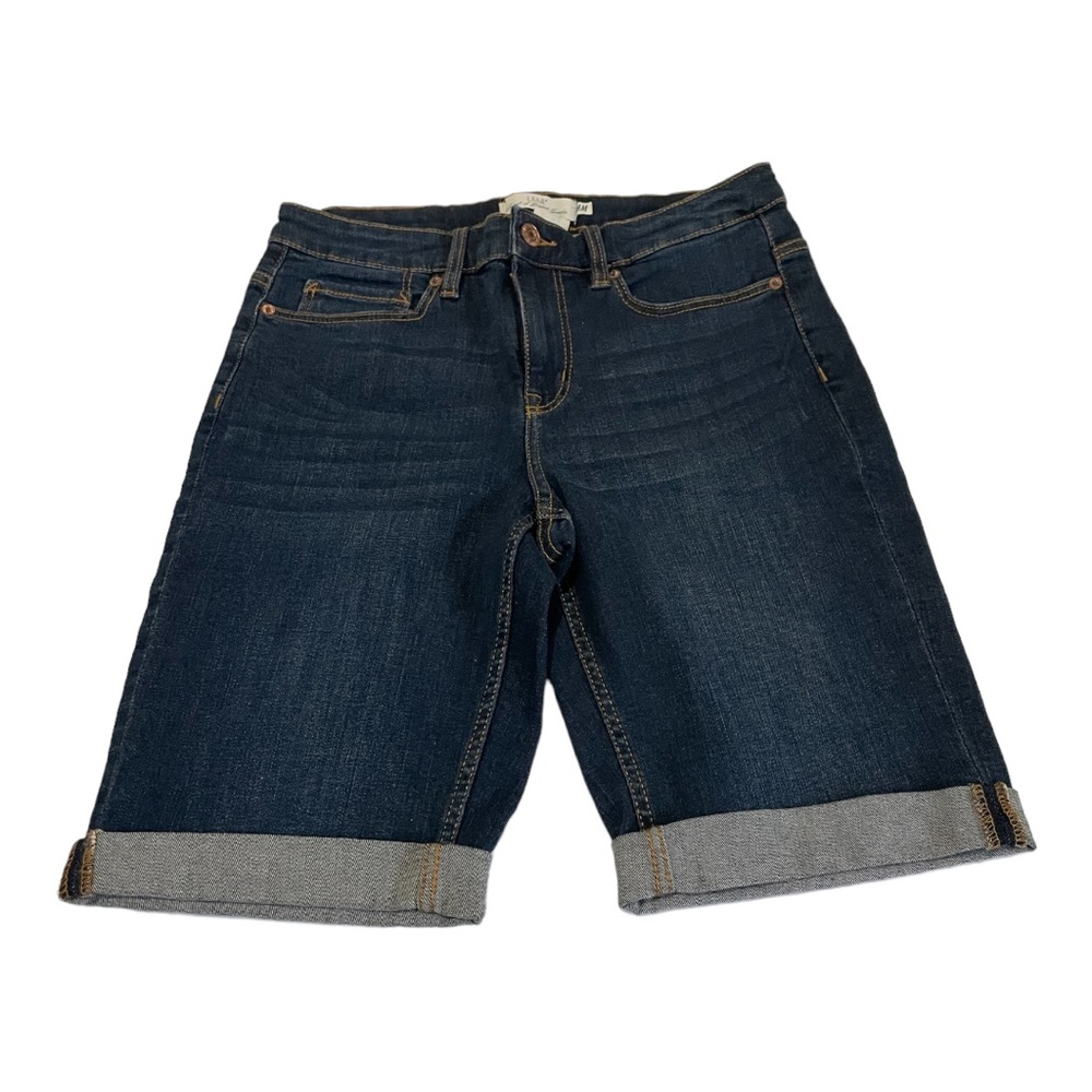 H&M LOGG Jean Shorts Denim Cuffed Bermuda Shorts Womens Size 28